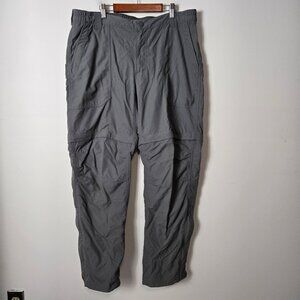 L.L. Bean Men's Size L Water-Resistant Cresta Zip-Off Pants Standard Alloy Gray